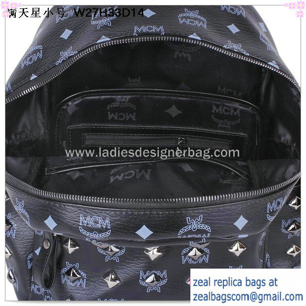High Quality Replica MCM Stark Studded Small Backpack MC2089S Black - Click Image to Close
